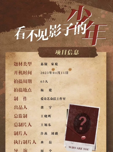 Kan Bu Jian Ying Zi De Shao Nian cast: Rong Zi Shan, Zhang Song Wen, Fan Wei. Kan Bu Jian Ying Zi De Shao Nian Release Date: 2024. Kan Bu Jian Ying Zi De Shao Nian Episode: 0.